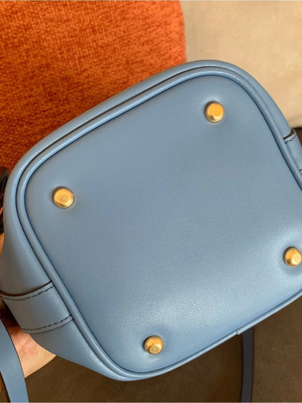 Tory Burch Blue Miller Mini Bucket Bag